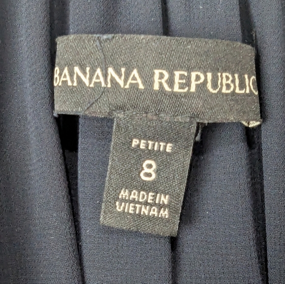 Banana Republic Petite 8 Reptile Print Dress With Roll Up Sleeves - Picture 9 of 14